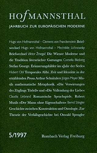 Beispielbild fr Hofmannsthal, Jahrbuch zur europischen Moderne 5/1997, Mit Abb., zum Verkauf von Wolfgang Rger