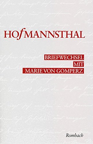 9783793092865: Hofmannsthal: Briefwechsel Gomperz