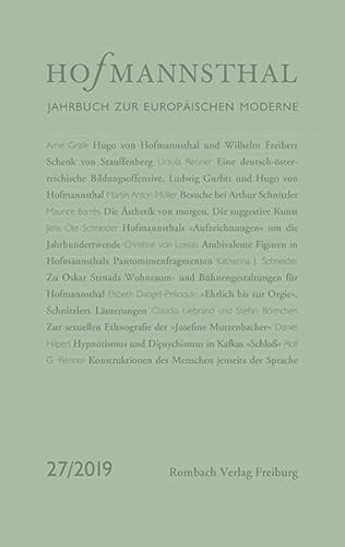 Imagen de archivo de Hofmannsthal Jahrbuch zur Europischen Moderne a la venta por text + tne