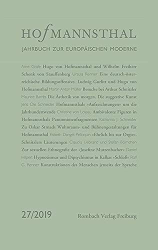 Stock image for Hofmannsthal Jahrbuch zur Europischen Moderne for sale by text + tne