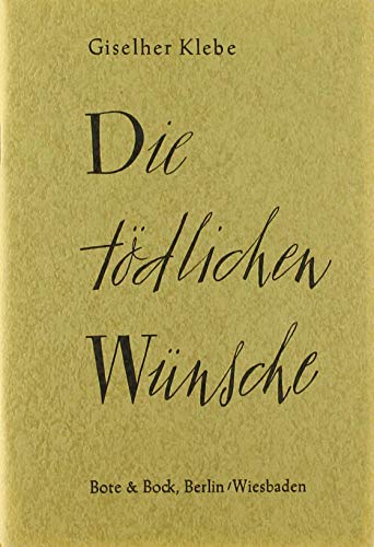 9783793110484: The Deadly Wishes op. 27: 15 Lyric Scenes in 3 Acts