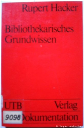 Beispielbild fr Bibliothekarisches Grundwissen zum Verkauf von Bernhard Kiewel Rare Books