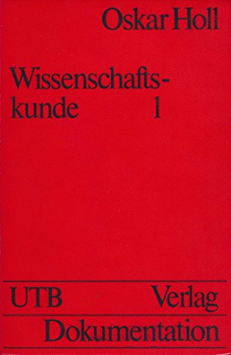 Beispielbild fr Wissenschaftskunde I zum Verkauf von Bernhard Kiewel Rare Books