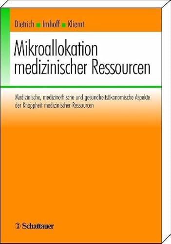 Imagen de archivo de Mikroallokation medizinischer Ressourcen a la venta por medimops