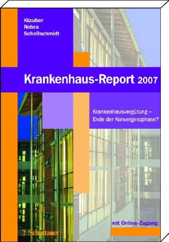 Stock image for Krankenhaus-Report 2007. Krankenhausvergtung - Ende der Konvergenzphase? Mit Online-Zugang zum Internetportal www.krankenhaus-report-online.de Krankenhaus Report 2007 Bernt-Peter Robra (Autor), Henner Schellschmidt (Autor), Jrgen Klauber (Autor) Die Einfhrung der Fallpauschalen fr fast alle stationren Leistungen ist mehr als eine bloe Neuordnung der Krankenhausvergtung. Sie hat Auswirkungen auf das System der stationren Versorgung insgesamt. Fr ihre volle Umsetzung braucht sie Zeit. Im Jahre 2003 begann eine bergangsphase, der sogenannte Konvergenzprozess. An dessen Ende soll 2009 das neue Vergtungssystem stehen. Bis dahin sind allerdings zahlreiche Aspekte der ordnungspolitischen Ausgestaltung noch im Detail auszuarbeiten. Der Krankenhaus-Report 2007 fasst einerseits die bisher gemachten Erfahrungen zusammen: Bilanz der bisherigen lernenden G-DRG-Einfhrung - Erreichung der ursprnglichen politischen Intentionen Weiterentwicklung des G-DRG-Katalogs - offene Fragen bezglich for sale by BUCHSERVICE / ANTIQUARIAT Lars Lutzer