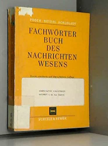 9783794903290: Fachwrterbuch des Nachrichtenwesens