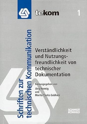 9783795007508: Verstndlichkeit und Nutzungsfreundlichkeit von technischer Dokumentation