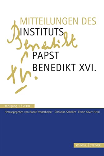 9783795421595: Mitteilungen Institut Papst Benedikt XVI.: Bd. 1