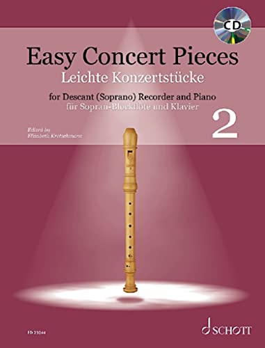 Beispielbild fr Easy Concert Pieces Book 2: 24 Pieces from 5 Centuries Descant Recorder and Piano Book/CD zum Verkauf von Blackwell's