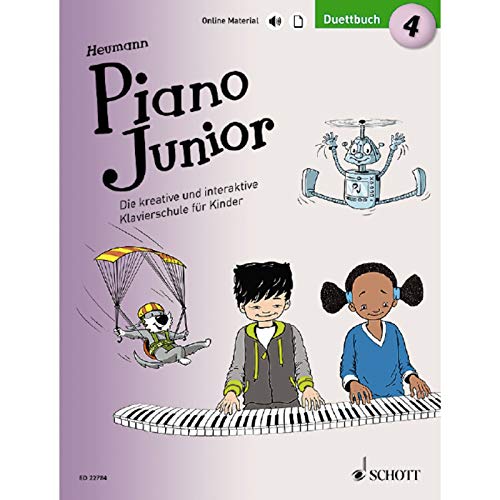 Stock image for Piano Junior: Duettbuch 4: Vierhndiges Spielbuch zur Klavierschule. Band 4. Klavier 4-hndig. Ausgabe mit verschiedenen Online-Materialien. (Piano Junior - deutsche Ausgabe) for sale by medimops