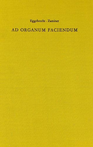 9783795717223: Ad Organum Faciendum: Lehrschriften Der Mehrstimmigkeit in Nachguidonischer Zeit