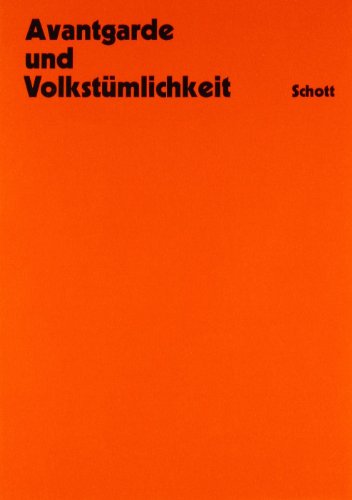 9783795717551: Avantgarde und volkstumlichkeit livre sur la musique