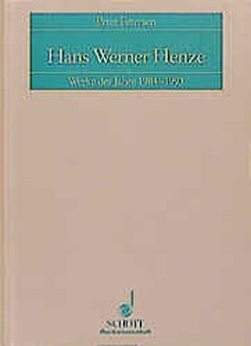 9783795718947: Hans werner henze livre sur la musique: Werke der Jahre 1984-1993. Vol. 4.