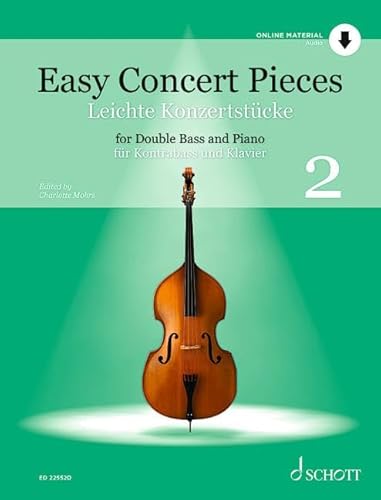 Beispielbild fr Easy Concert Pieces: 24 Easy Pieces from 5 Centuries using half to 3rd Position. Vol. 2. double bass and piano. zum Verkauf von Monster Bookshop