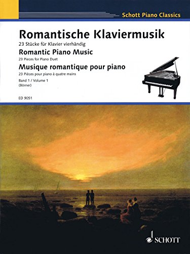 Romantische Klaviermusik : 23 Stücke für Klavier vierhändig. Band 1. Klavier 4-händig. - Klaus Börner