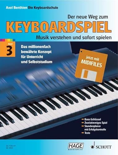 Beispielbild fr Der neue Weg zum Keyboardspiel: Die Keyboardschule fr alle einmanualigen Modelle mit Begleitautomatik und Rhythmusgert, fr den Einstieg ins . Band 3. Keyboard. Ausgabe mit MIDI-Diskette. zum Verkauf von medimops