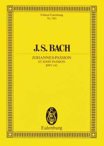 9783795761219: St. John Passion, BWV 245