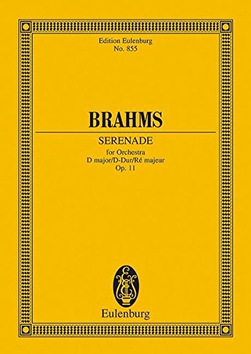 Imagen de archivo de Serenade for Orchestra; D-Major/ Op. 11 a la venta por Zubal-Books, Since 1961