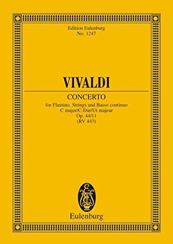 9783795761868: Piccolo Concerto Op. 44/11 C Maj: Study Score (Edition Eulenburg)