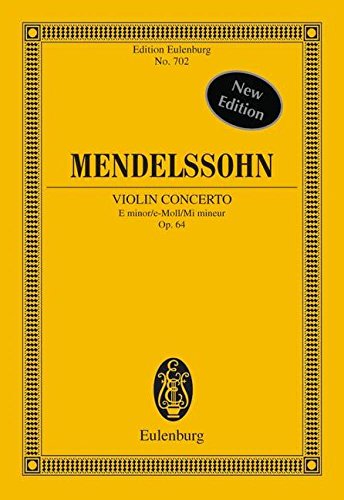 Beispielbild fr Violin Concerto, Op. 64 in E Minor: Study Score zum Verkauf von Once Upon A Time Books