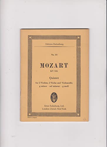 9783795766498: String Quintet in G minor, K. 516 (Edition Eulenburg)