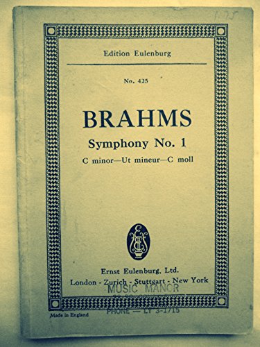 9783795766825: Symphony No. 1 in C minor / c-Moll / Ut mineur , Op. 68 (Edition Eulenburg)