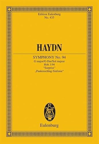 Stock image for Symphony No. 94 in G Major, Hob.I:194 Surprise: Study Score for sale by Ergodebooks