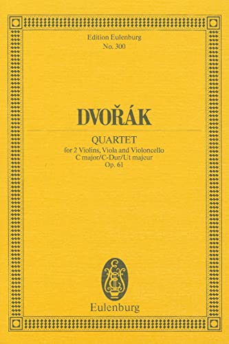 Imagen de archivo de Dvorak: Quartet for 2 Violins, Viola and Violoncello, C-Major/C-Dur/Ut Majeur, Op. 61 (Paperback) a la venta por AussieBookSeller