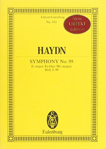 Imagen de archivo de Symphony No.99 in Eb Major Hob.I: 99. Miniature Score a la venta por WorldofBooks