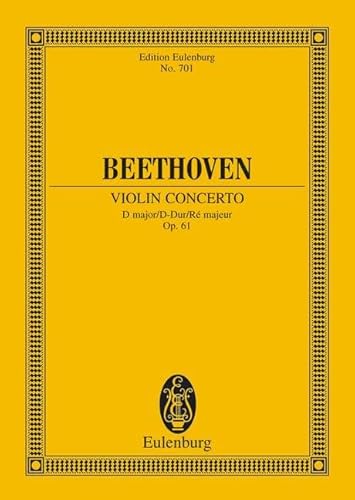 Beispielbild fr Concerto for Violin and Orchestra: Dmajor/D-dur/re Majeur: Study Score zum Verkauf von WorldofBooks