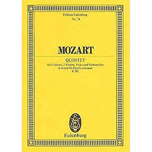 9783795769154: Quintet in A Major, K. 581: for Clarinet and Strings