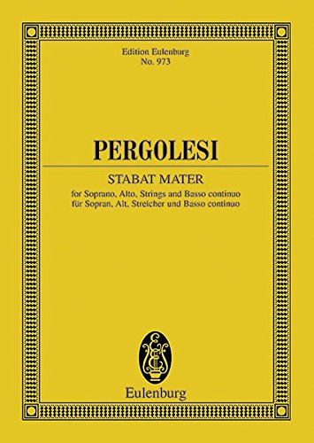 Beispielbild fr Pergolesi: Stabat Mater: For Soprano, Alto, Strings and Basso Continuo/Fur Sopran, Alt, Streicher Und Basso Continuo (Paperback) zum Verkauf von AussieBookSeller