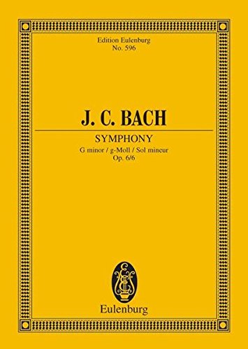 Sinfonia 6, Op. 6/6, In G Minor. - Bach, Johann Christian,