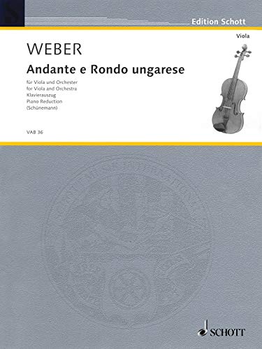 Imagen de archivo de Andante and Rondo Ungarese: Viola and Piano a la venta por Ergodebooks