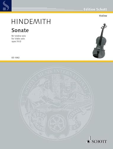 SONATE OPUS 31/2 VIOLON (9783795796204) by PAUL HINDEMITH