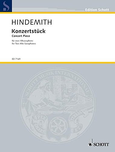 Konzertstück für zwei Altsaxophones : 2 Alt-Saxophone. Spielpartitur., Edition Schott - Paul Hindemith