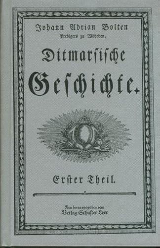 9783796300776: Ditmarsische Geschichte (German Edition)