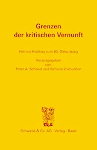 Beispielbild fr Grenzen der kritischen Vernunft: Helmut Holzhey zum 60. Geburtstag zum Verkauf von Antiquarius / Antiquariat Hackelbusch