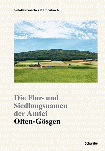 Stock image for Die Flur- und Siedlungsnamen der Amtei Olten-Gsgen (Solothurnisches Namenbuch, Band 3) Reber, Jacqueline for sale by online-buch-de