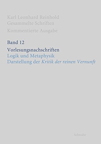9783796534348: RGS: Karl Leonhard Reinhold/ Ges. Schriften. 12