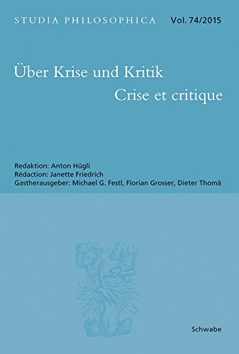 Beispielbild fr ber Krise und Kritik - Crise et critique (Studia Philosophica). zum Verkauf von INGARDIO