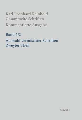 9783796534942: Auswahl vermischter Schriften - Zweyter Theil