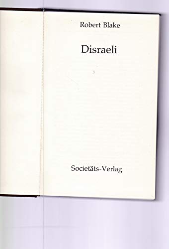 9783797303608: Disraeli. Eine Biographie aus viktorianischer Zeit