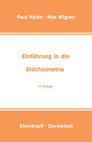 Imagen de archivo de Einfhrung in Die Stchiometrie a la venta por medimops