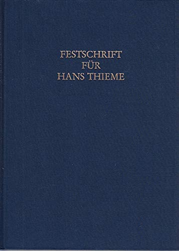 9783799570503: Festschrift fr Hans Thieme zu seinem 80. Geburtstag