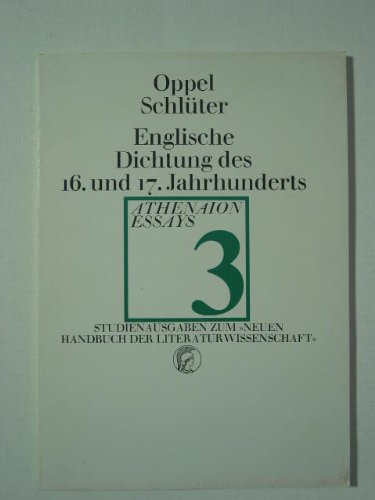 9783799701525: Englische Dichtung des 16. und 17. Jahrhunderts - Oppel Horst und Kurt Schlter