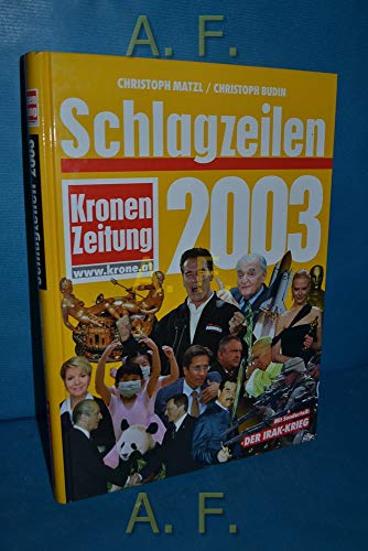 Beispielbild fr Schlagzeilen 2003 zum Verkauf von medimops