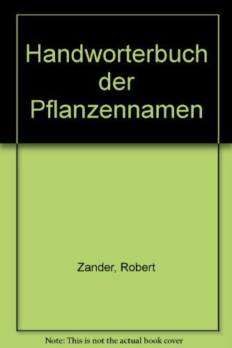 9783800150090: Zander - Handwrterbuch der Pflanzennamen