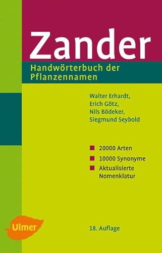 Beispielbild fr Zander - Handwrterbuch der Pflanzennamen: Dictionary of plants. Dictionnaire des noms des plantes zum Verkauf von medimops