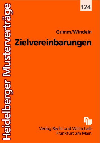 Imagen de archivo de Zielvereinbarungen a la venta por medimops